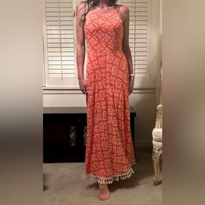 MISA Los Angeles backless maxi dress